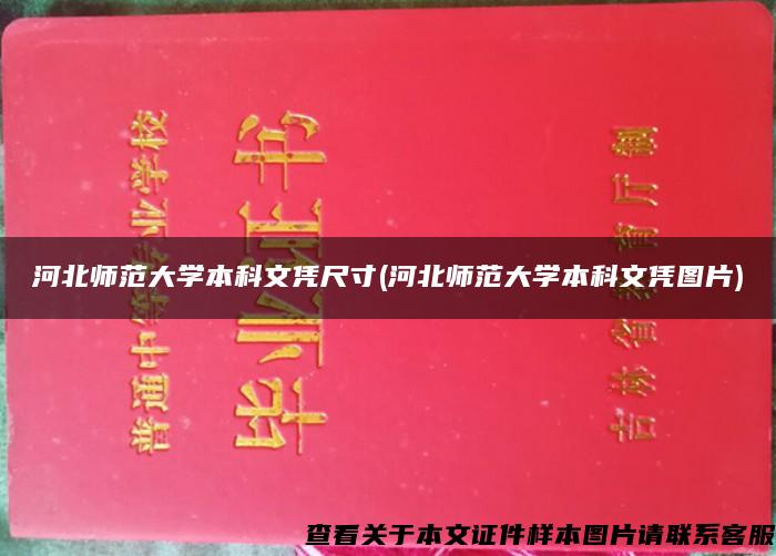 河北师范大学本科文凭尺寸(河北师范大学本科文凭图片)