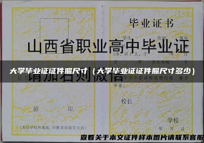 大学毕业证证件照尺寸（大学毕业证证件照尺寸多少）