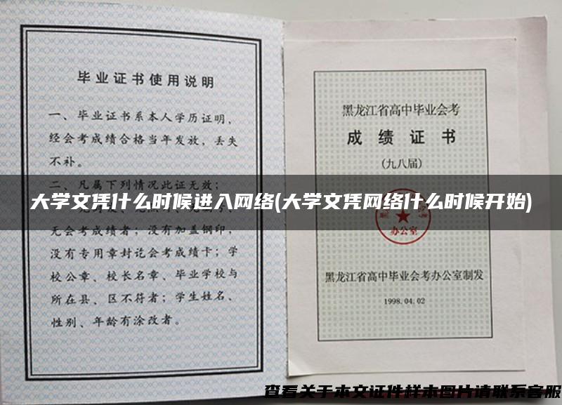 大学文凭什么时候进入网络(大学文凭网络什么时候开始)