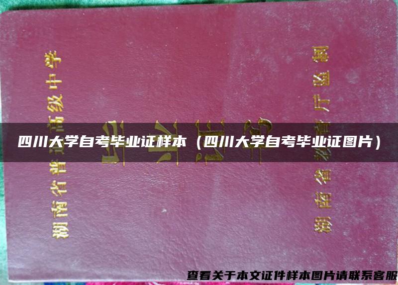 四川大学自考毕业证样本（四川大学自考毕业证图片）