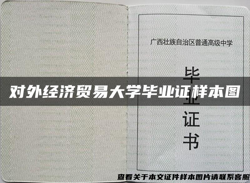 对外经济贸易大学毕业证样本图