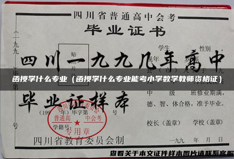 函授学什么专业（函授学什么专业能考小学数学教师资格证）