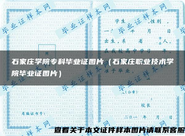 石家庄学院专科毕业证图片（石家庄职业技术学院毕业证图片）