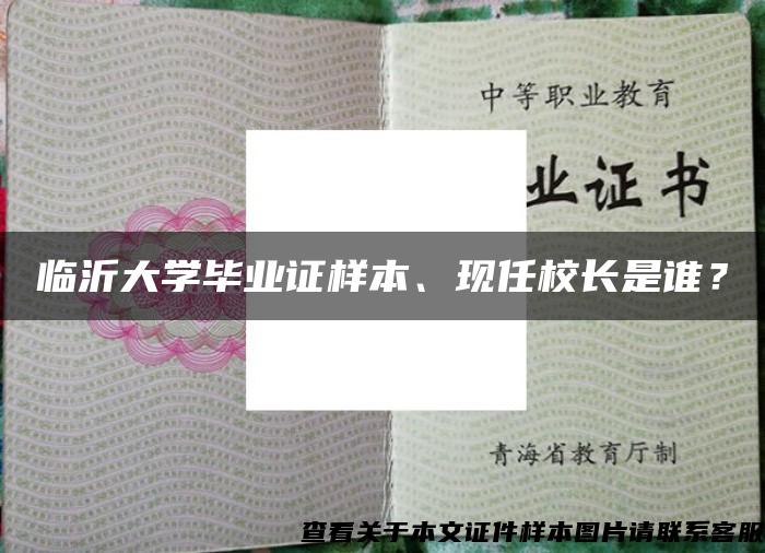 临沂大学毕业证样本、现任校长是谁？