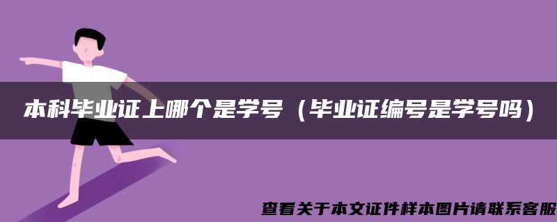 本科毕业证上哪个是学号（毕业证编号是学号吗）