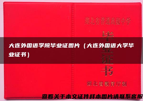 大连外国语学院毕业证图片（大连外国语大学毕业证书）