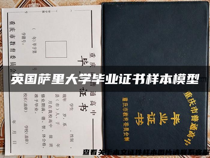 英国萨里大学毕业证书样本模型