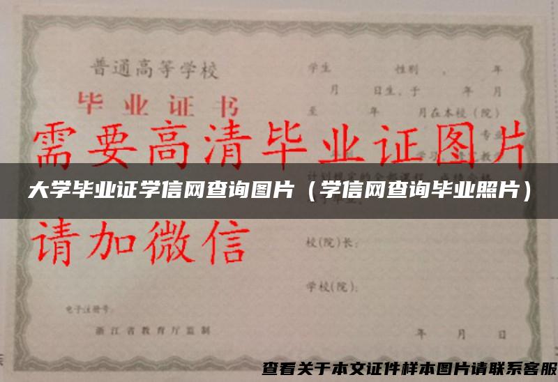 大学毕业证学信网查询图片（学信网查询毕业照片）