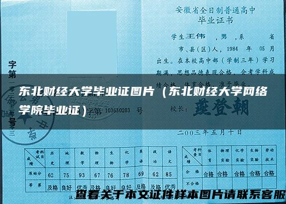 东北财经大学毕业证图片（东北财经大学网络学院毕业证）