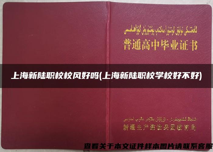 上海新陆职校校风好吗(上海新陆职校学校好不好)