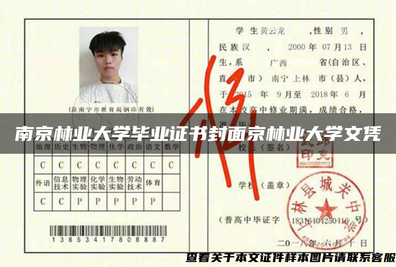 南京林业大学毕业证书封面京林业大学文凭