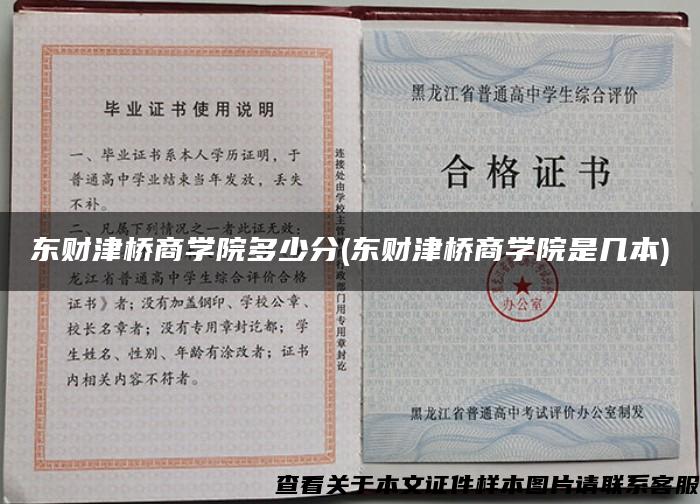 东财津桥商学院多少分(东财津桥商学院是几本)