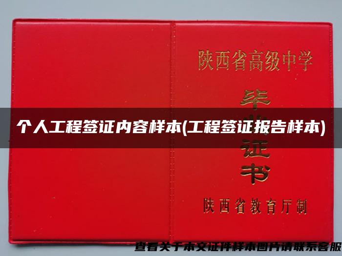 个人工程签证内容样本(工程签证报告样本)