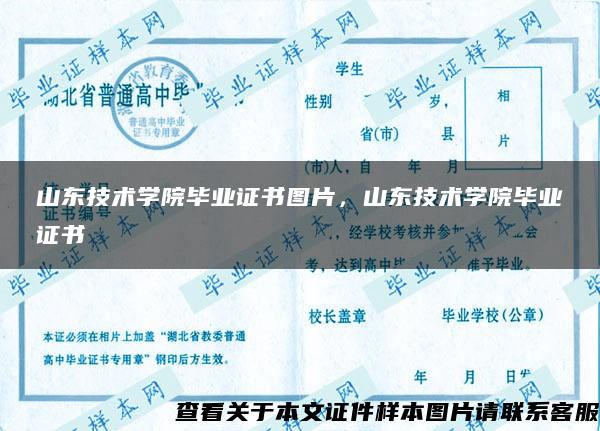 山东技术学院毕业证书图片，山东技术学院毕业证书