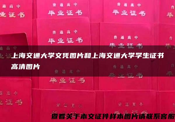 上海交通大学文凭图片和上海交通大学学生证书高清图片