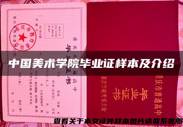 中国美术学院毕业证样本及介绍