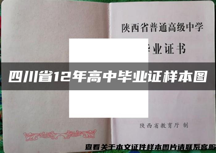 四川省12年高中毕业证样本图