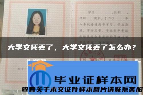 大学文凭丢了，大学文凭丢了怎么办？