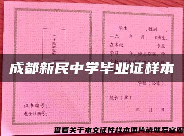 成都新民中学毕业证样本