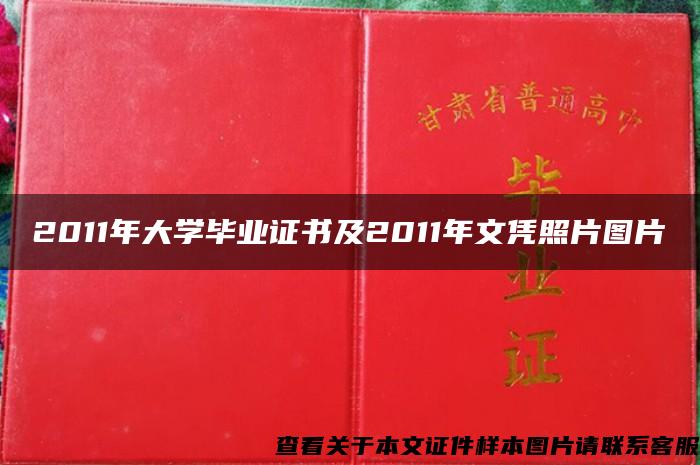 2011年大学毕业证书及2011年文凭照片图片