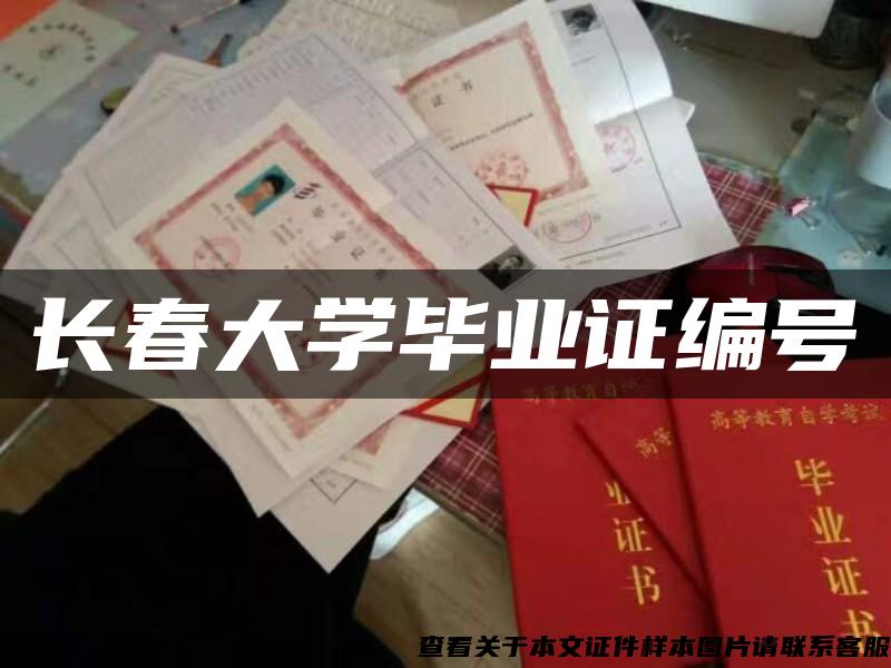 长春大学毕业证编号