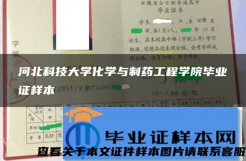 河北科技大学化学与制药工程学院毕业证样本