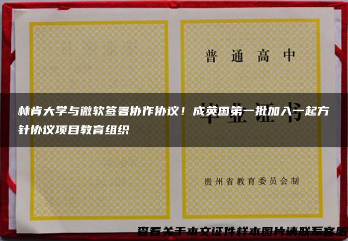 林肯大学与微软签署协作协议！成英国第一批加入一起方针协议项目教育组织