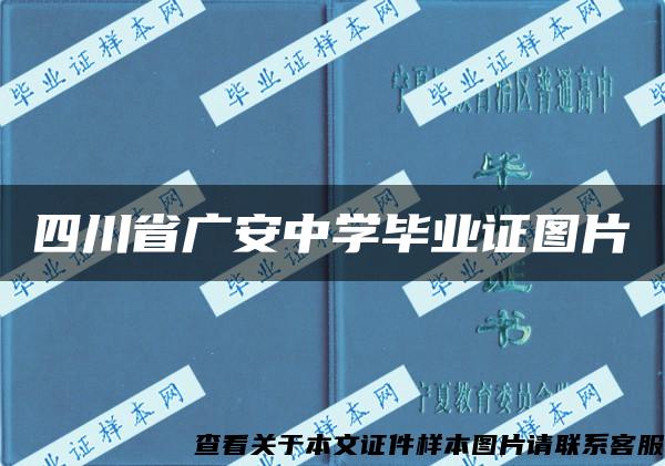 四川省广安中学毕业证图片