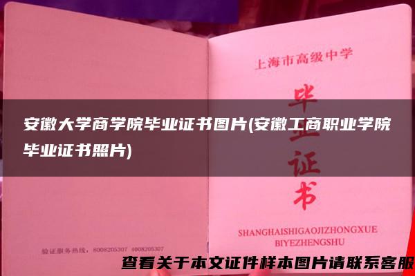 安徽大学商学院毕业证书图片(安徽工商职业学院毕业证书照片)