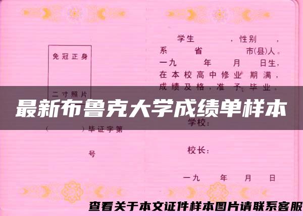 最新布鲁克大学成绩单样本