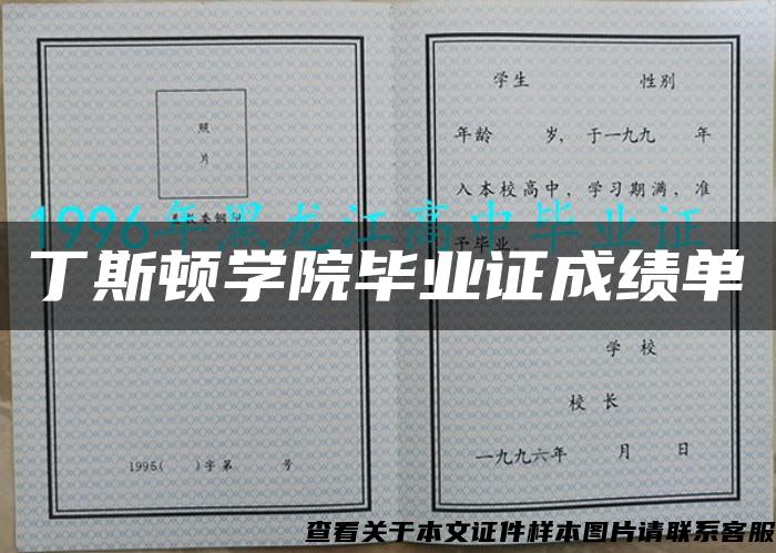 丁斯顿学院毕业证成绩单