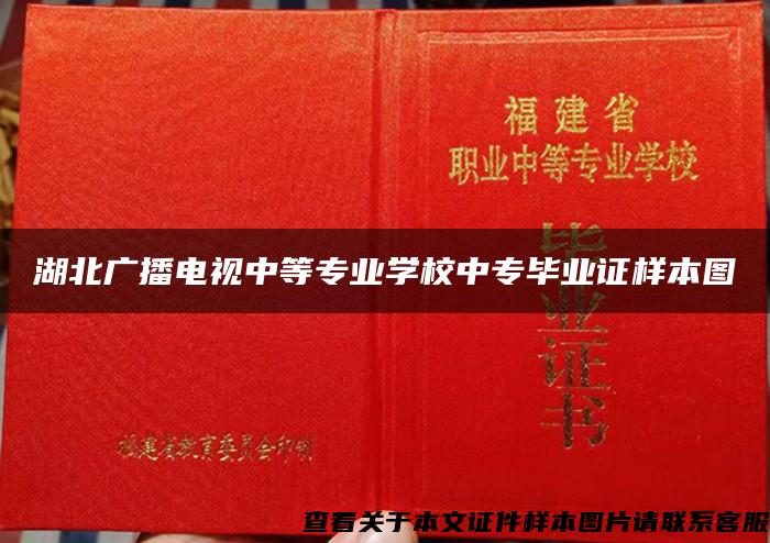 湖北广播电视中等专业学校中专毕业证样本图