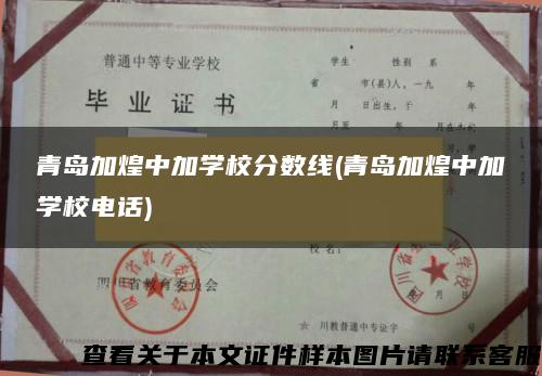 青岛加煌中加学校分数线(青岛加煌中加学校电话)