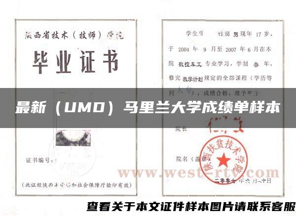 最新（UMD）马里兰大学成绩单样本