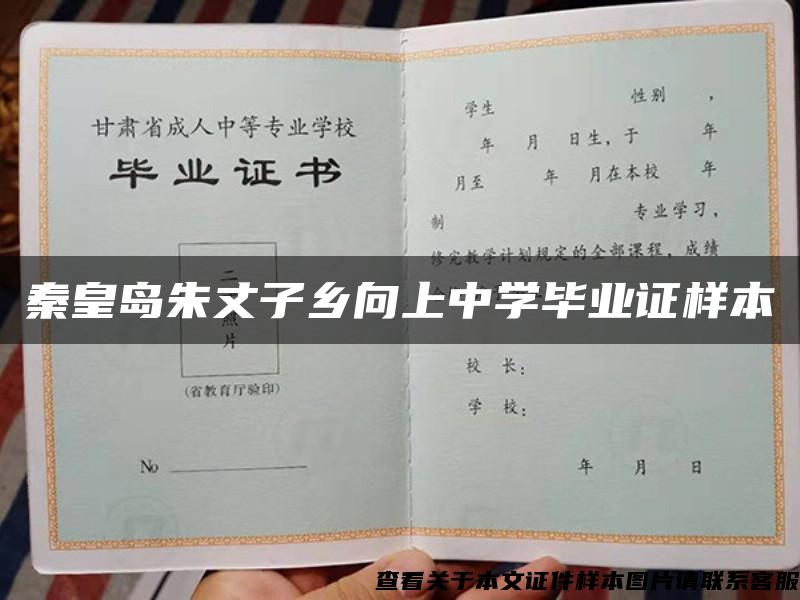 秦皇岛朱丈子乡向上中学毕业证样本