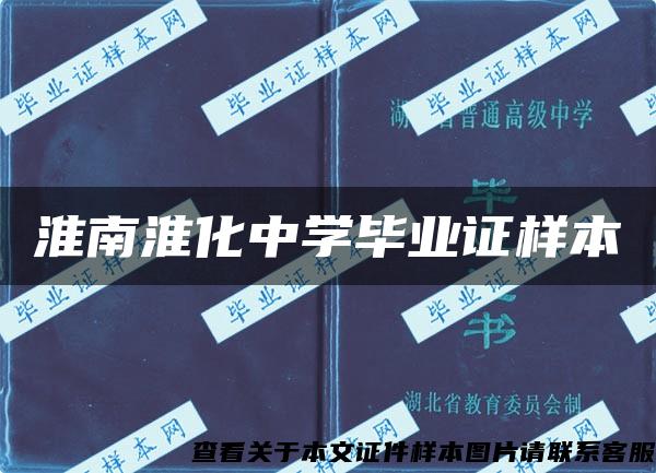 淮南淮化中学毕业证样本