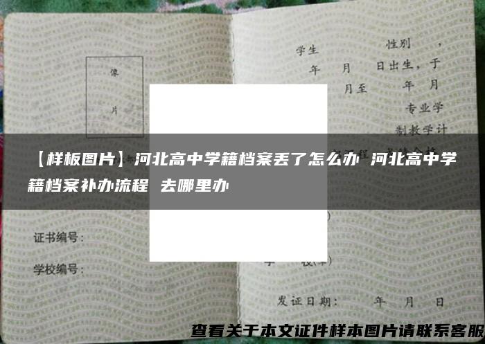 【样板图片】河北高中学籍档案丢了怎么办 河北高中学籍档案补办流程 去哪里办