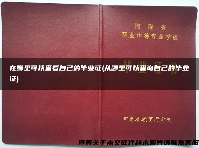 在哪里可以查看自己的毕业证(从哪里可以查询自己的毕业证)