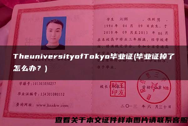 TheuniversityofTokyo毕业证(毕业证掉了怎么办？)