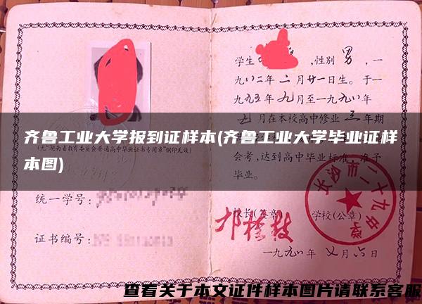 齐鲁工业大学报到证样本(齐鲁工业大学毕业证样本图)