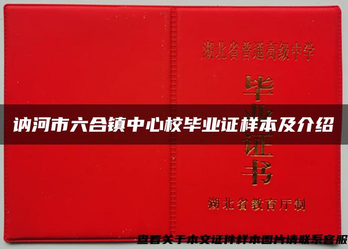 讷河市六合镇中心校毕业证样本及介绍