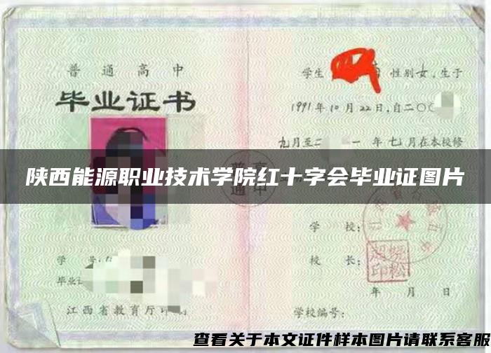 陕西能源职业技术学院红十字会毕业证图片