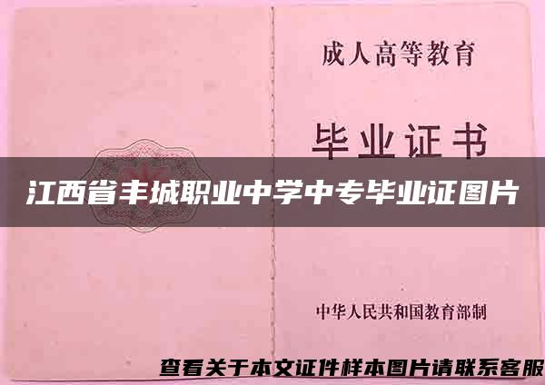 江西省丰城职业中学中专毕业证图片