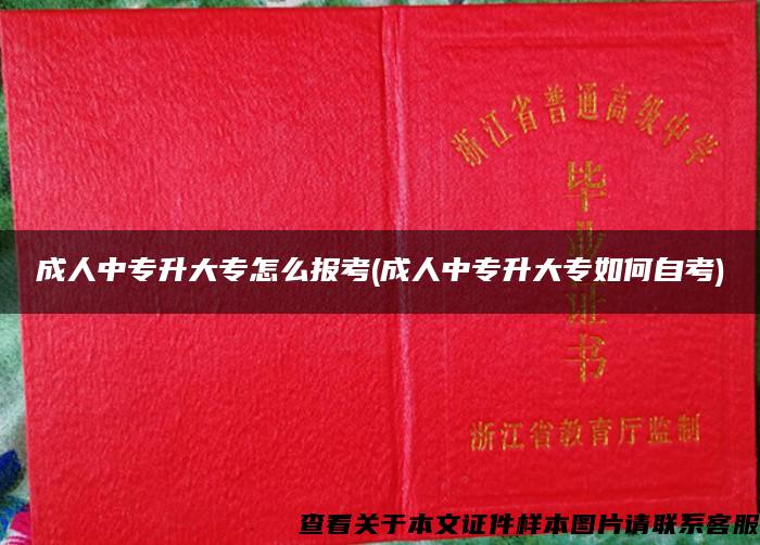 成人中专升大专怎么报考(成人中专升大专如何自考)