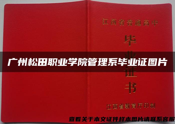 广州松田职业学院管理系毕业证图片