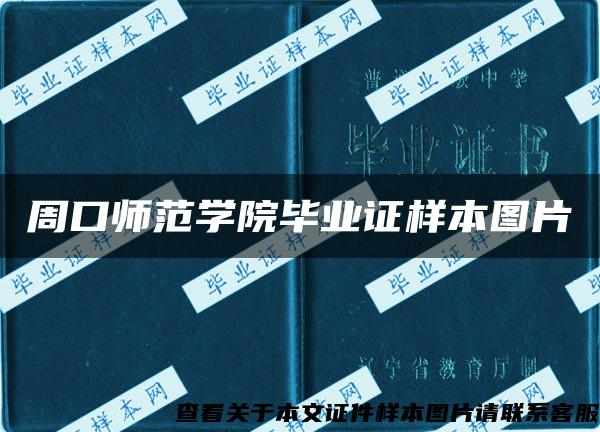 周口师范学院毕业证样本图片