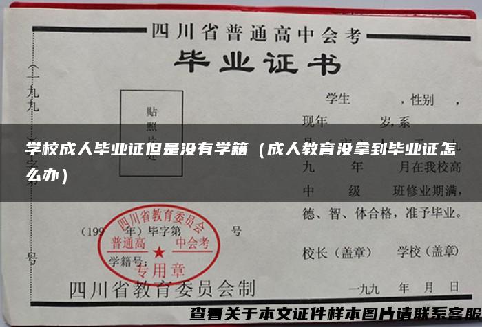 学校成人毕业证但是没有学籍（成人教育没拿到毕业证怎么办）