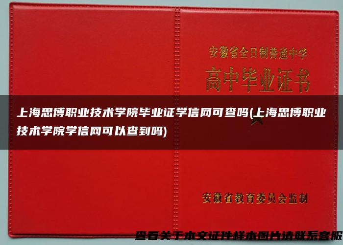 上海思博职业技术学院毕业证学信网可查吗(上海思博职业技术学院学信网可以查到吗)