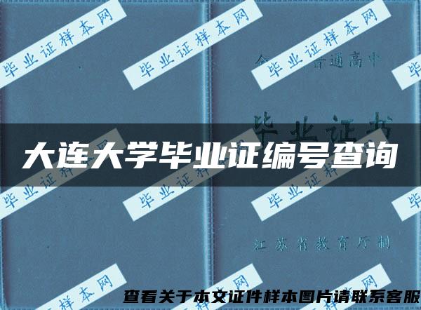 大连大学毕业证编号查询