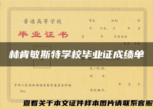 林肯敏斯特学校毕业证成绩单